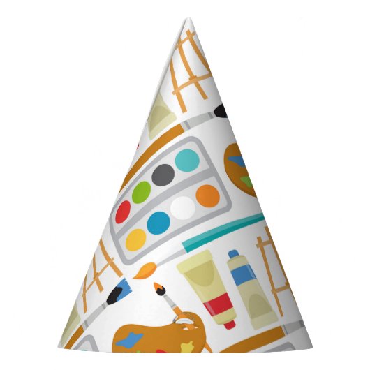 Kleurrijke kunststofonderdelen - vun schilderpatro feesthoedjes (Links)