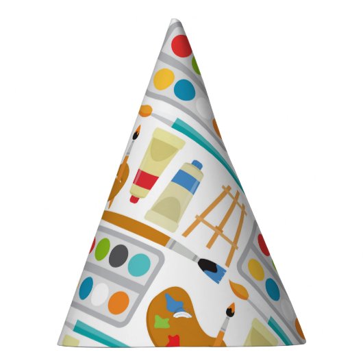 Kleurrijke kunststofonderdelen - vun schilderpatro feesthoedjes (Rechts)