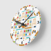 Kleurrijke kunststofonderdelen - vun schilderpatro ronde klok (Hoek)