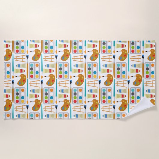 Kleurrijke kunststofonderdelen - vun schilderpatro strandlaken (Voorkant)