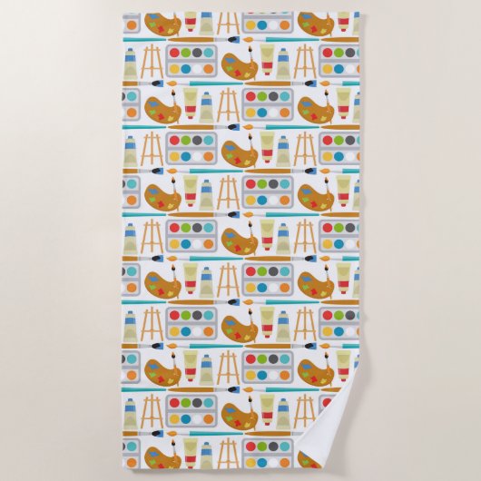 Kleurrijke kunststofonderdelen - vun schilderpatro strandlaken (Voorkant)