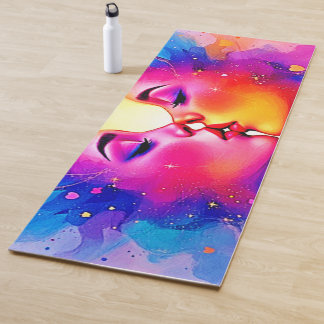 Kleurrijke kus Abstracte kunst Yogamat