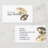 Kleurrijke kus goudslijm visitekaartje (Voorkant / Achterkant)