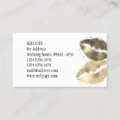 Kleurrijke kus goudslijm visitekaartje (Achterkant)