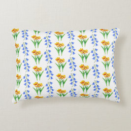 Kleurrijke Kussen met Blauwe Klokjes en Gele Tulpe