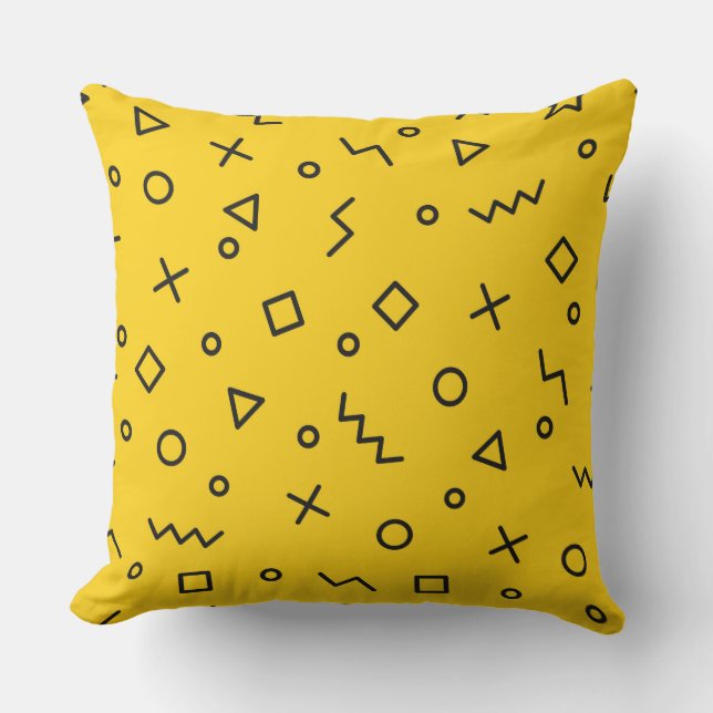 Kleurrijke kussen met memphis-hipster patroon (Voorkant)