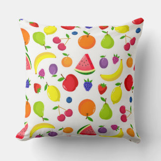 Kleurrijke Kussen met Zomerfruit en Bessen