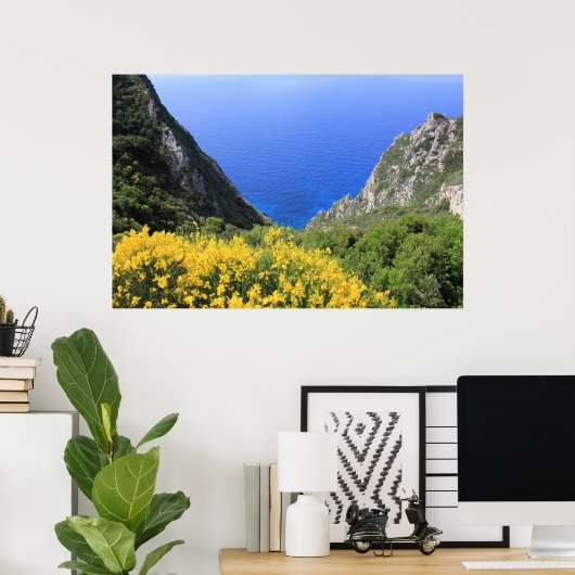 Kleurrijke kust poster (Thuiskantoor)