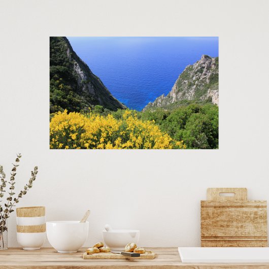 Kleurrijke kust poster (Keuken)