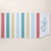 Kleurrijke kuststaven strandlaken (Voorkant)