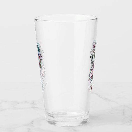 Kleurrijke kwal met Mandella Glas (Rechts)