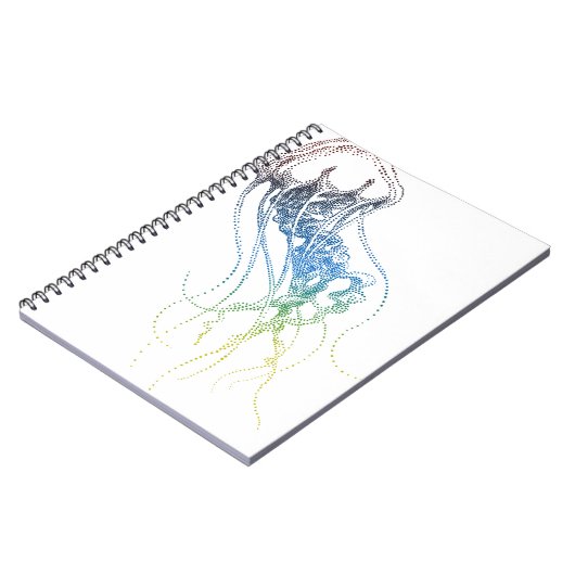 kleurrijke kwal notitieboek (Linkerzijde)