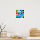 Kleurrijke kwal   poster (Keuken)