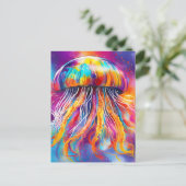 Kleurrijke kwallen Art abstract Briefkaart (Staand voorkant)