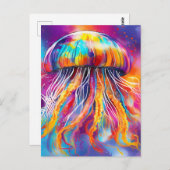 Kleurrijke kwallen Art abstract Briefkaart (Voorkant / Achterkant)