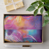Kleurrijke kwallen Art abstract Tissuepapier (Geschenk)