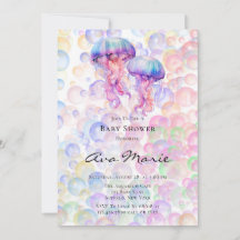 Kleurrijke Kwallen en Bubbels Meisje Baby shower