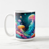 Kleurrijke kwallen en koraalriffen koffiemok (Links)