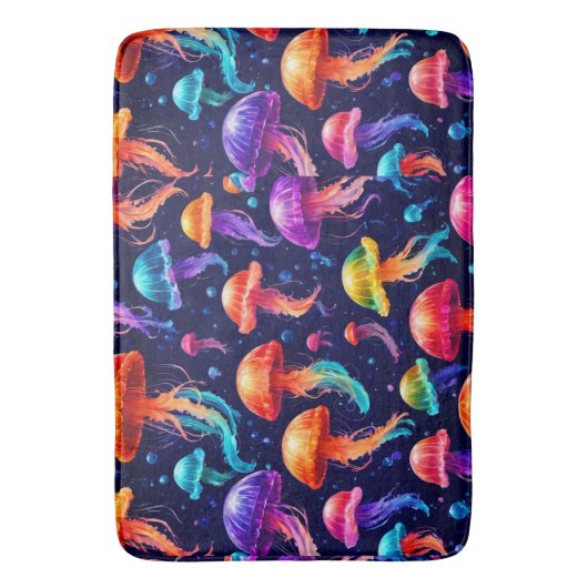 Kleurrijke Kwallen Tafel Badmat (Voorkant Verticaal)