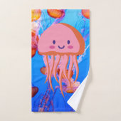 kleurrijke kwallen tentacles in de oceaan bad handdoek (Handdoek)