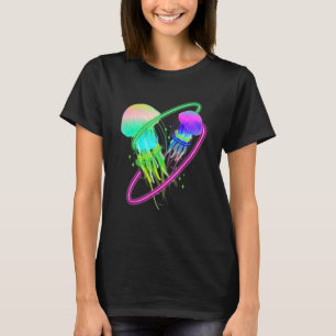 Kleurrijke kwallen voor biologen zeeen wezens t-shirt