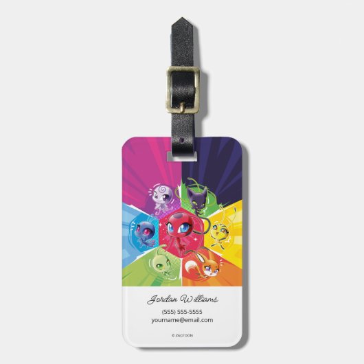 Kleurrijke Kwamis Bagagelabel (Voorkant verticaal)