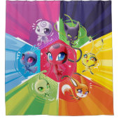 Kleurrijke Kwamis Douchegordijn (Voorkant)