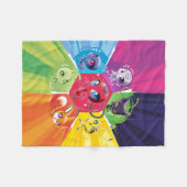 Kleurrijke Kwamis Fleece Deken (Voorkant (Horizontaal))