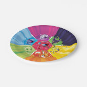 Kleurrijke Kwamis Papieren Bordje (Gekanteld)
