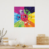 Kleurrijke Kwamis Poster (Keuken)