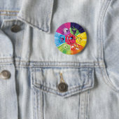 Kleurrijke Kwamis Ronde Button 5,7 Cm (In situ)