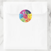 Kleurrijke Kwamis Ronde Sticker (Tas)