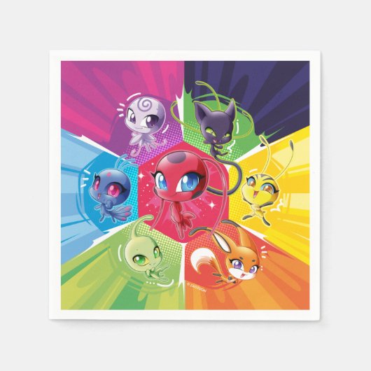 Kleurrijke Kwamis Servet (Voorkant)