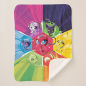 Kleurrijke Kwamis Sherpa Deken (Voorkant)