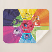 Kleurrijke Kwamis Sherpa Deken (Voorkant (horizontaal))