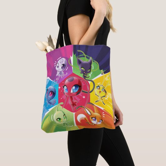 Kleurrijke Kwamis Tote Bag (Dichtbij)