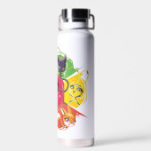 Kleurrijke Kwamis Waterfles (Achterkant)