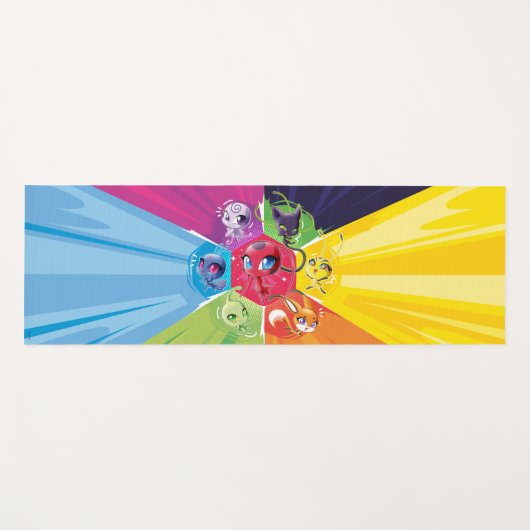 Kleurrijke Kwamis Yogamat (Voorkant (horizontaal))