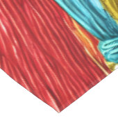 Kleurrijke kwastjes tafelkleed (Gekanteld)