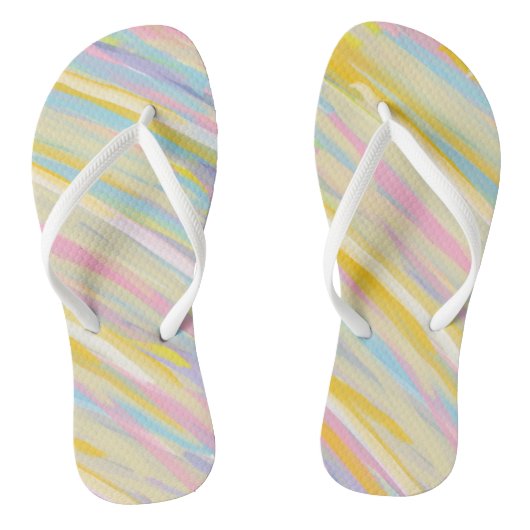 Kleurrijke Kwaststreek Teenslippers (Voetbed)