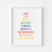 Kleurrijke kwekerij bijbel vers art print set van 