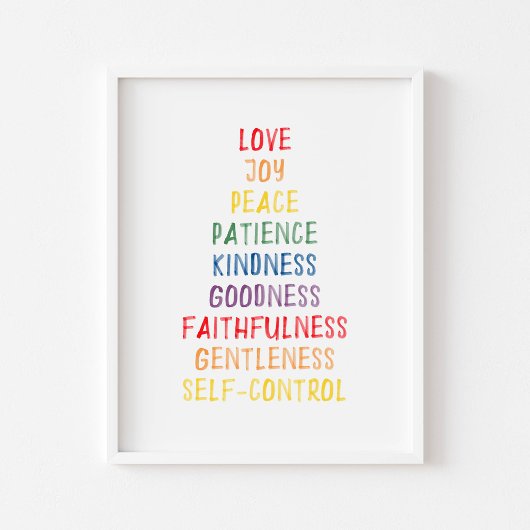 Kleurrijke kwekerij bijbel vers art print set van 