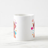 Kleurrijke Labrador Dog Art Koffiemok (Center)