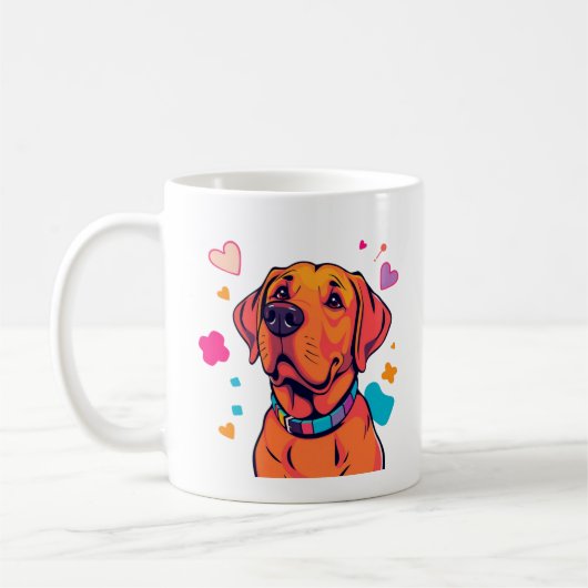 Kleurrijke Labrador Dog Art Koffiemok (Links)