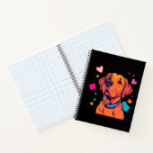 Kleurrijke Labrador Dog Art Notitieboek (Binnen)