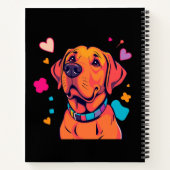 Kleurrijke Labrador Dog Art Notitieboek (Achterkant)