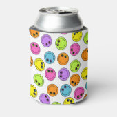 Kleurrijke lachende emoji gezichten blikjeskoeler (Blikje Achterkant)