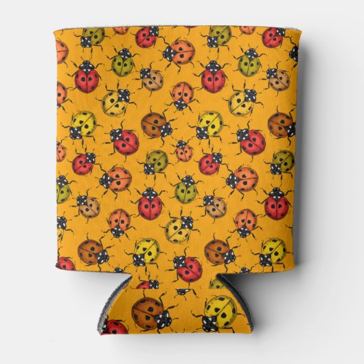 Kleurrijke ladybugs blikjeskoeler (Voorkant)