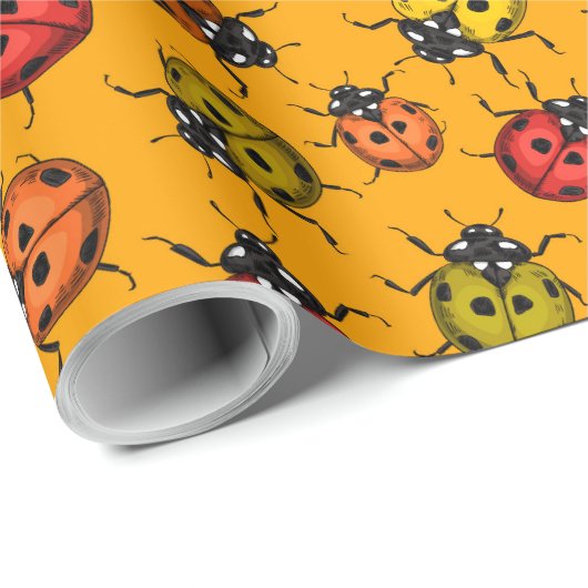 Kleurrijke ladybugs cadeaupapier (Rol Hoek)