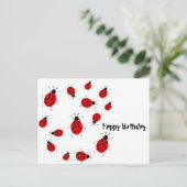 Kleurrijke ladybugs clipkunst briefkaart (Staand voorkant)